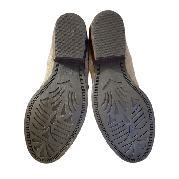 White Mountain Slammin Western Ankle Boots Tan Suede Shortie Cowgirl Boots Sz 6 - Picture 7 of 10